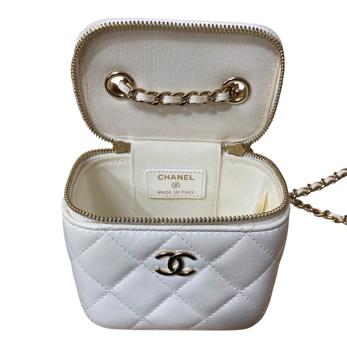 CHANEL ラムスキン カメリアバニティバッグ 古着・中古-8枚目のアイテム画像