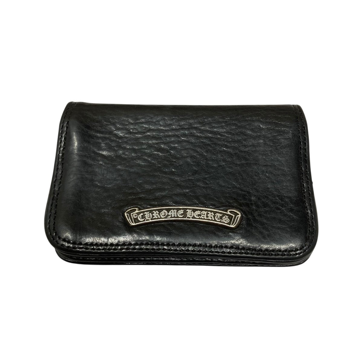 CHROME HEARTS ガーメントケース①衣類カバーGW期間限定値下げ CHROME HEARTS(クロムハーツ) グロメットレザーカードケース ブラック