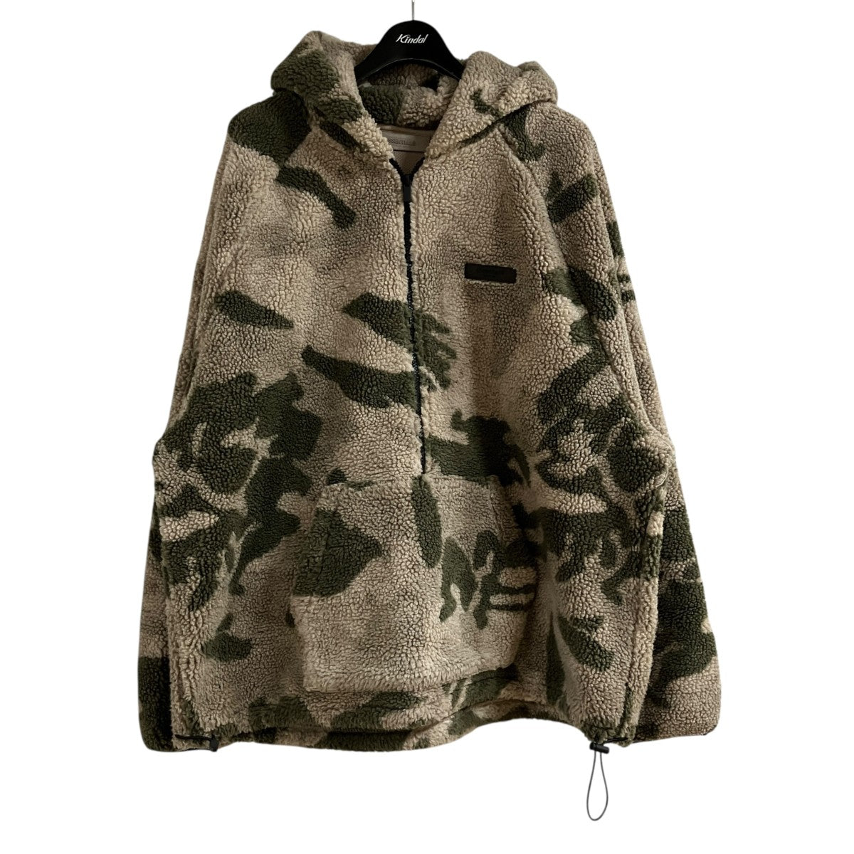 FOG ESSENTIALS カモ柄ハーフジップフリースパーカー 古着・中古-1枚目のアイテム画像