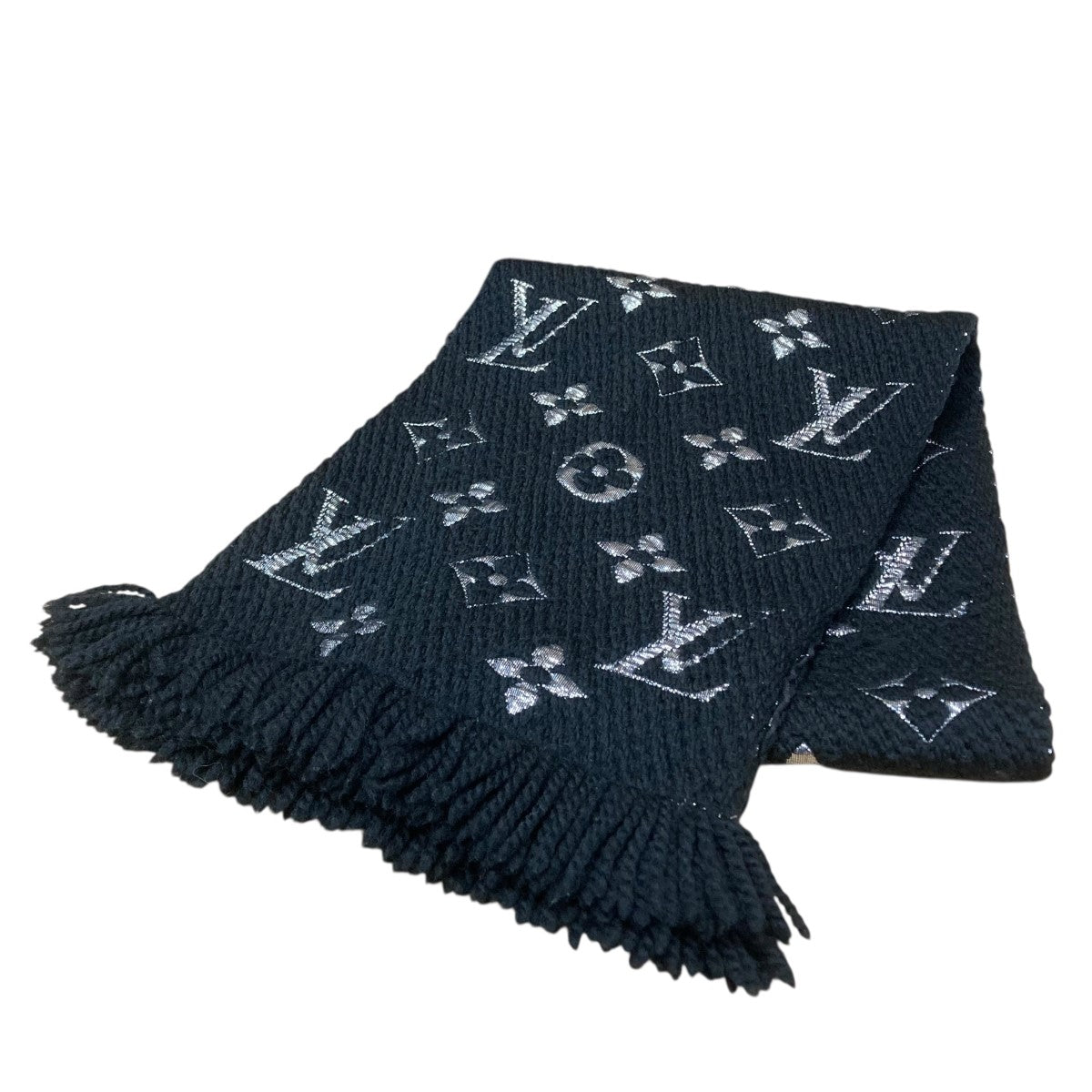 LOUIS VUITTON エシャルプ ロゴマニア シャイン ウール シルク マフラー 古着・中古-1枚目のアイテム画像