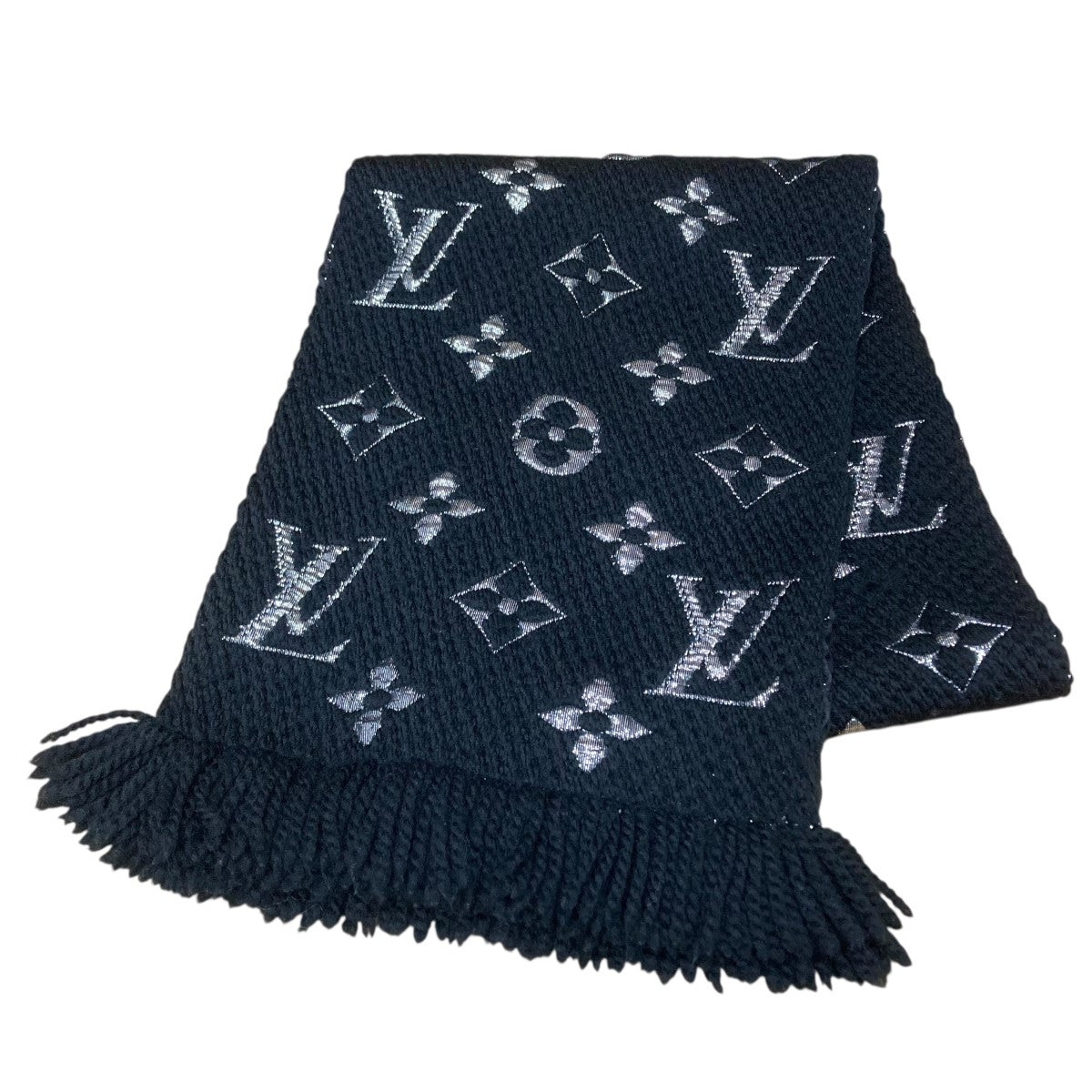 LOUIS VUITTON エシャルプ ロゴマニア シャイン ウール シルク マフラー 古着・中古-2枚目のアイテム画像