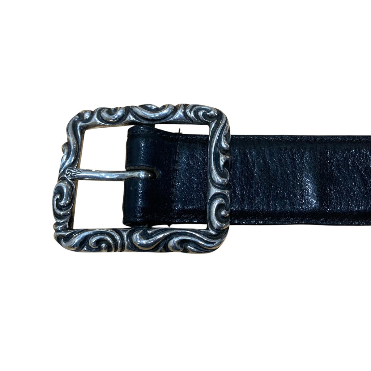 CHROME HEARTS レクタングルスクロールレザーベルト 古着・中古-3枚目のアイテム画像