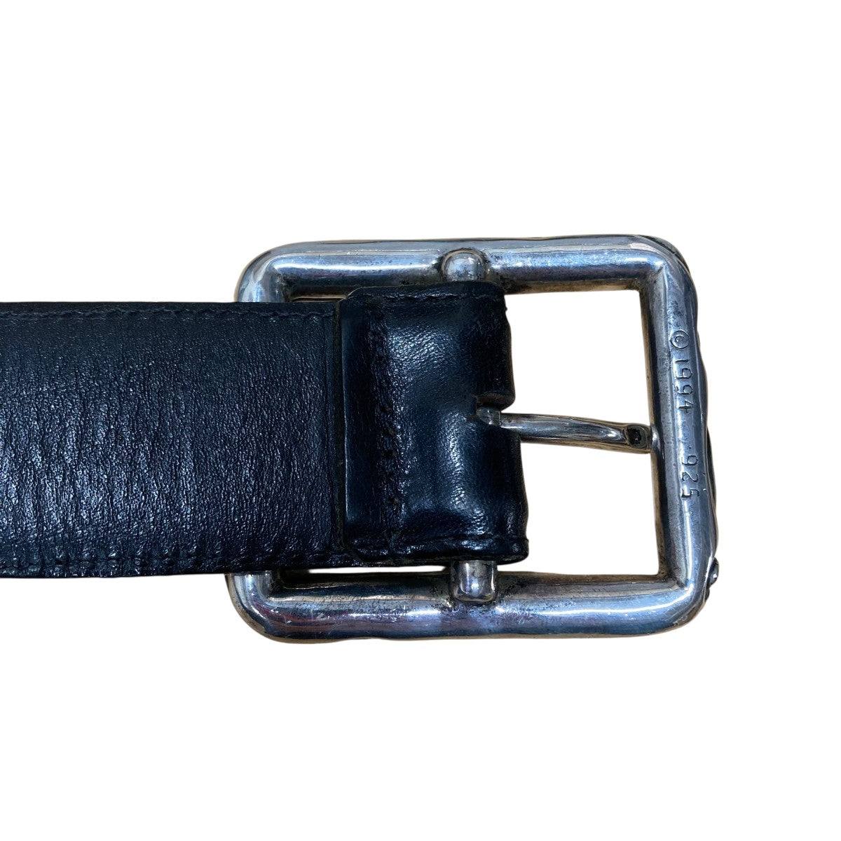 CHROME HEARTS レクタングルスクロールレザーベルト 古着・中古-4枚目のアイテム画像