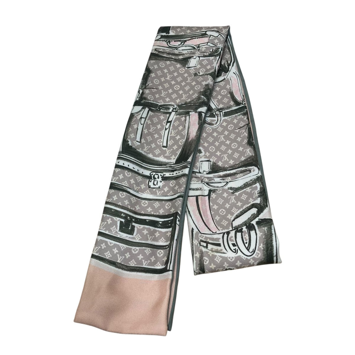LOUIS VUITTON バンドー・トランク シルク スカーフ 古着・中古-2枚目のアイテム画像