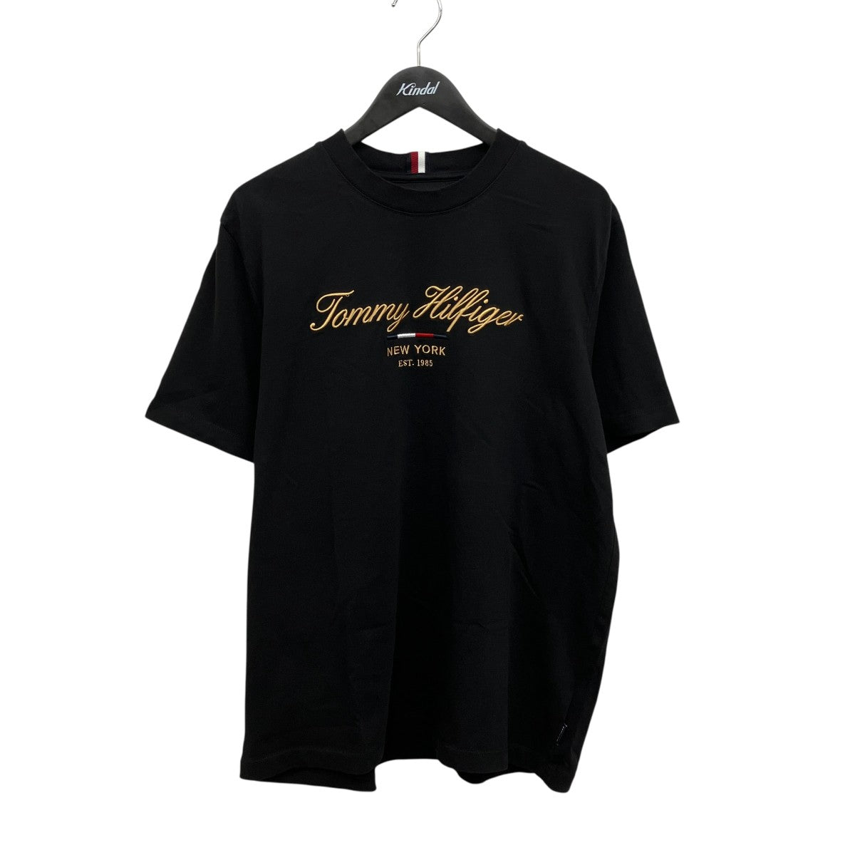 TOMMY HILFIGER アイコンスクリプトゴールドエンブロイドTシャツMW31372 古着・中古-1枚目のアイテム画像