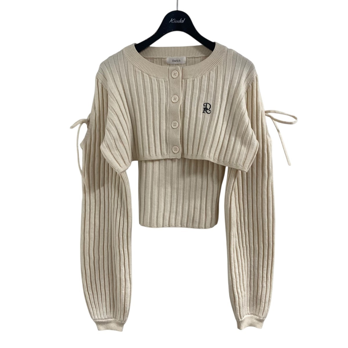 ショルダーオープンアンサンブルニットトップス