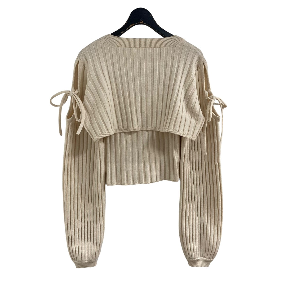 ショルダーオープンアンサンブルニットトップス