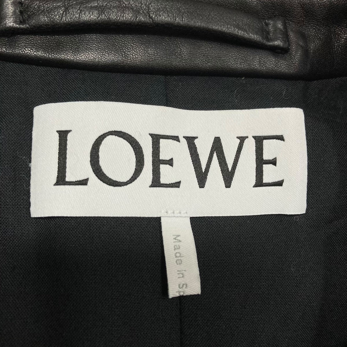 LOEWE ナッパラムスキンレザーライダースジャケット 古着・中古-5枚目のアイテム画像