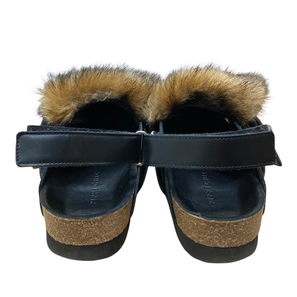 フェイクファーサボサンダル