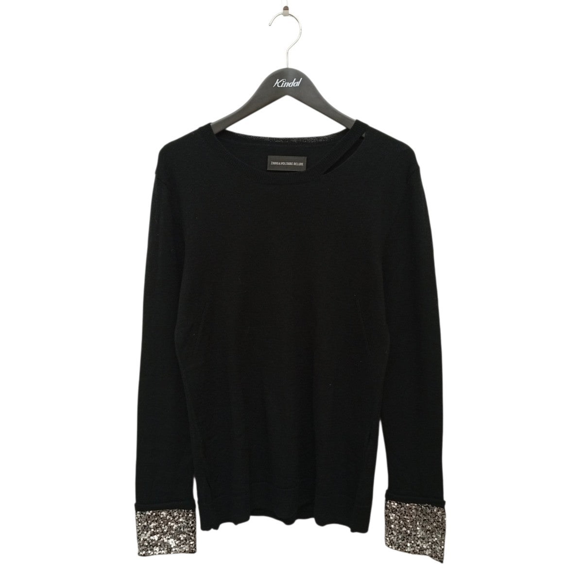 ZADIG＆VOLTAIRE スリーブスパンコールニットセーター 古着・中古-1枚目のアイテム画像