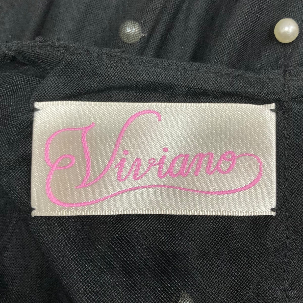 VIVIANO ビーズシースルーワンピース 古着・中古-5枚目のアイテム画像