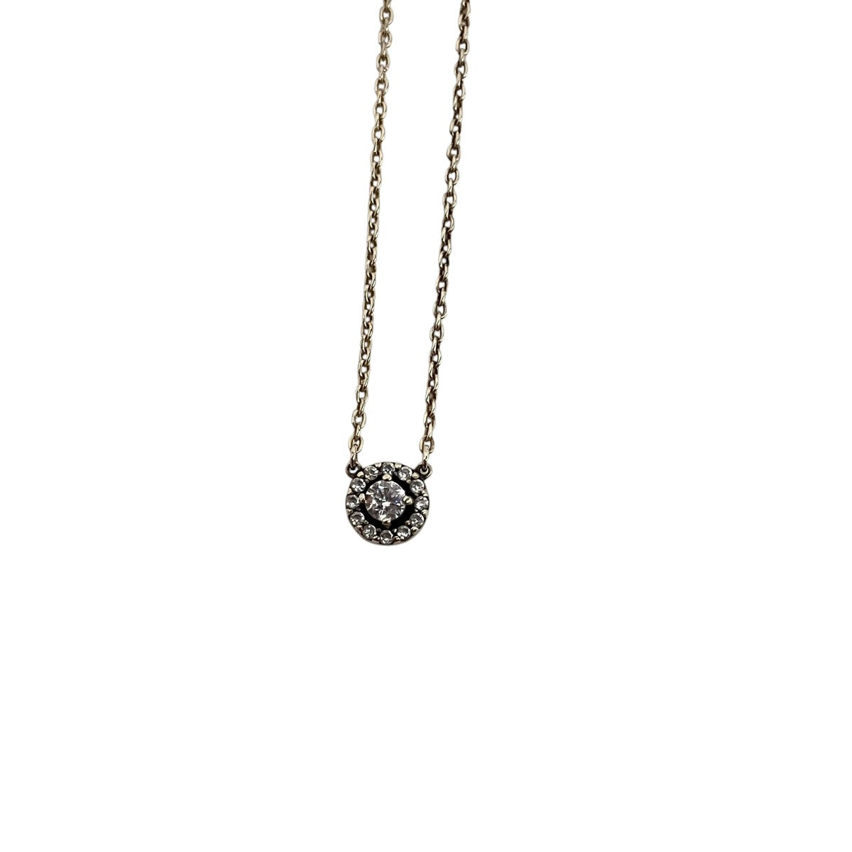 PANDORA ｢Round Pave Halo Collier Necklace｣ネックレス 古着・中古-2枚目のアイテム画像