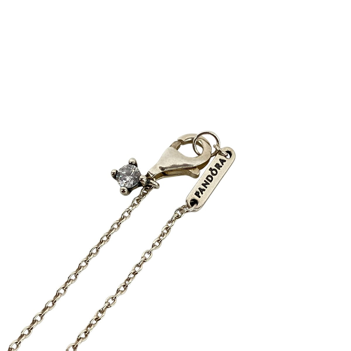 PANDORA ｢Round Pave Halo Collier Necklace｣ネックレス 古着・中古-3枚目のアイテム画像