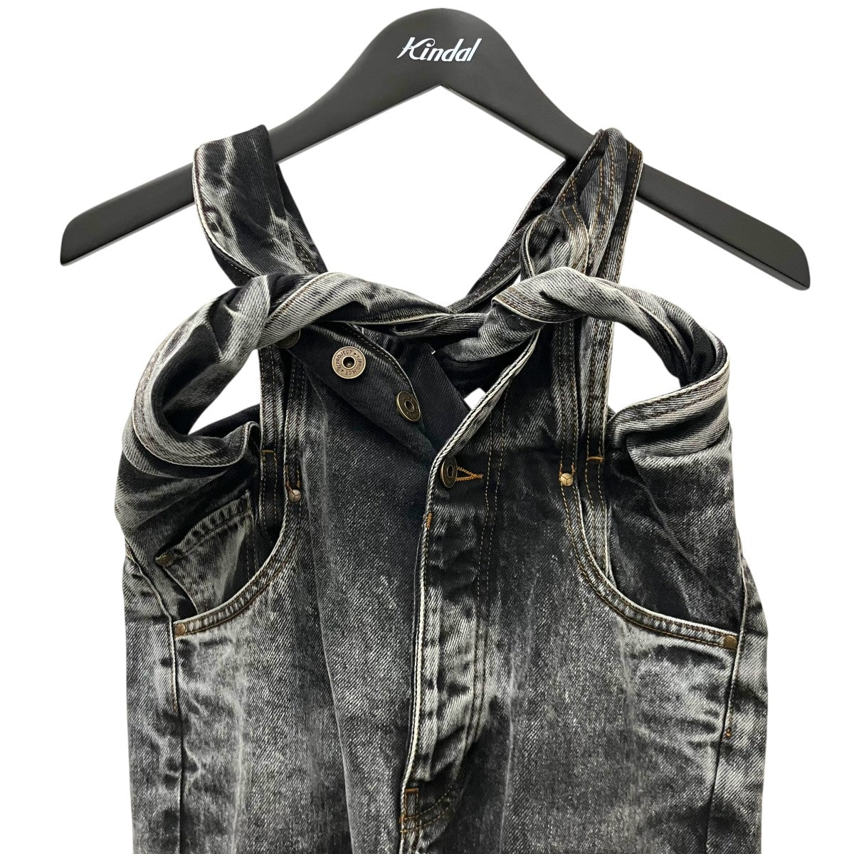 Y． PROJECT ウォッシュ加工デニムオーバーオール 古着・中古-3枚目のアイテム画像