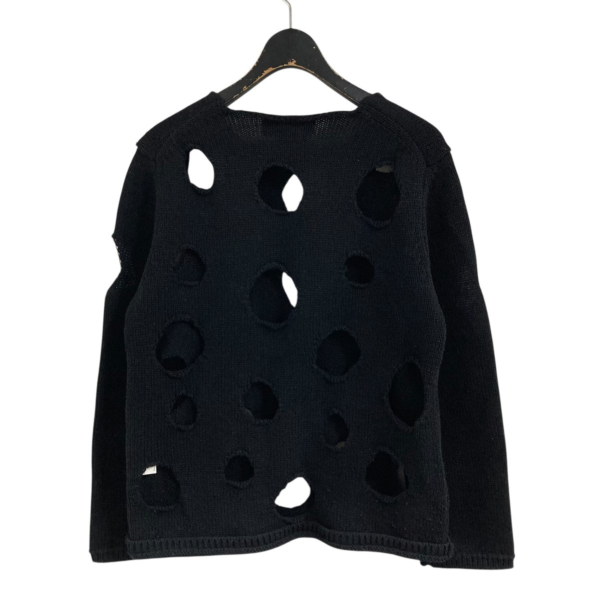 BLACK COMME des GARCONS ダメージ加工ニットセーター 古着・中古-3枚目のアイテム画像