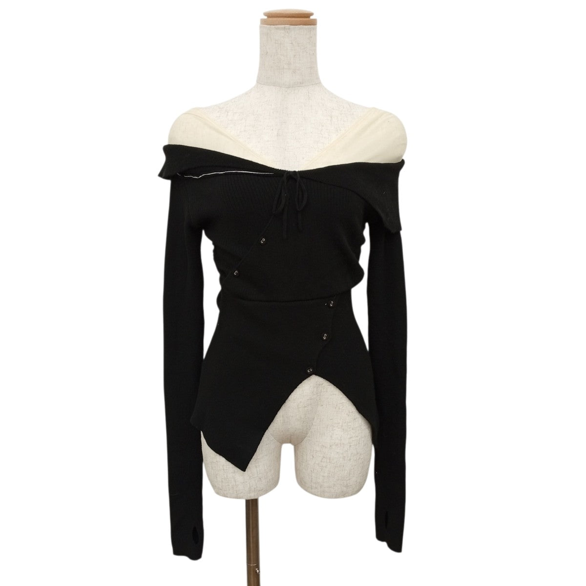 チュールニットトップスAM1014 Lazy tulle knit tops