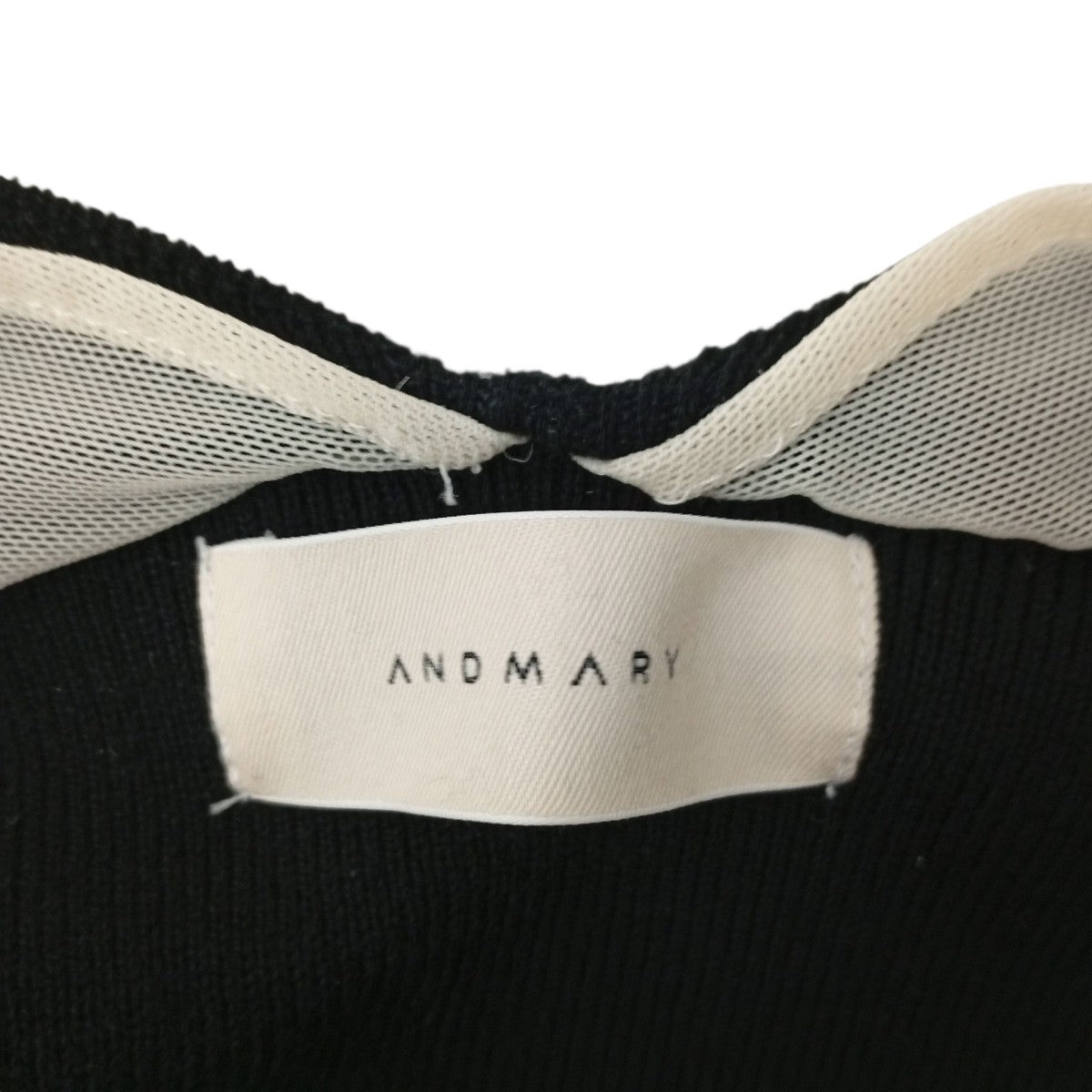 チュールニットトップスAM1014 Lazy tulle knit tops