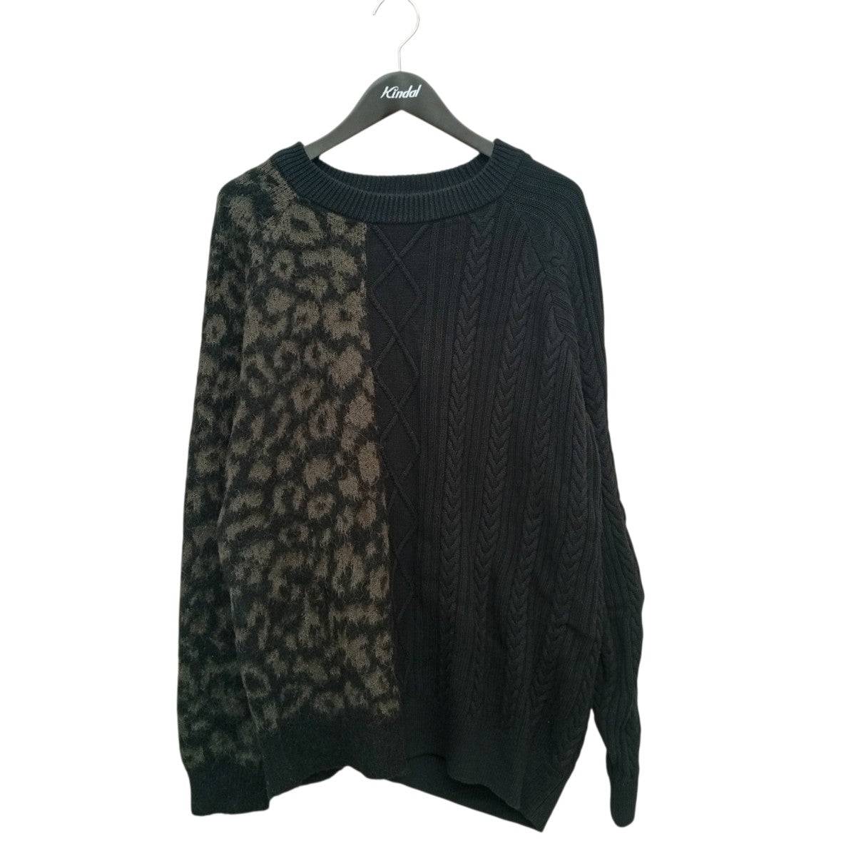 ドッキングニットセーター｢Cheetah Blocked Sweater｣