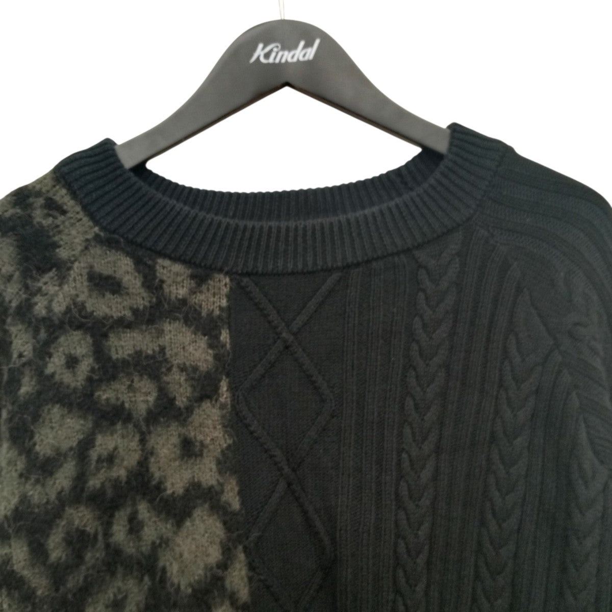 ドッキングニットセーター｢Cheetah Blocked Sweater｣