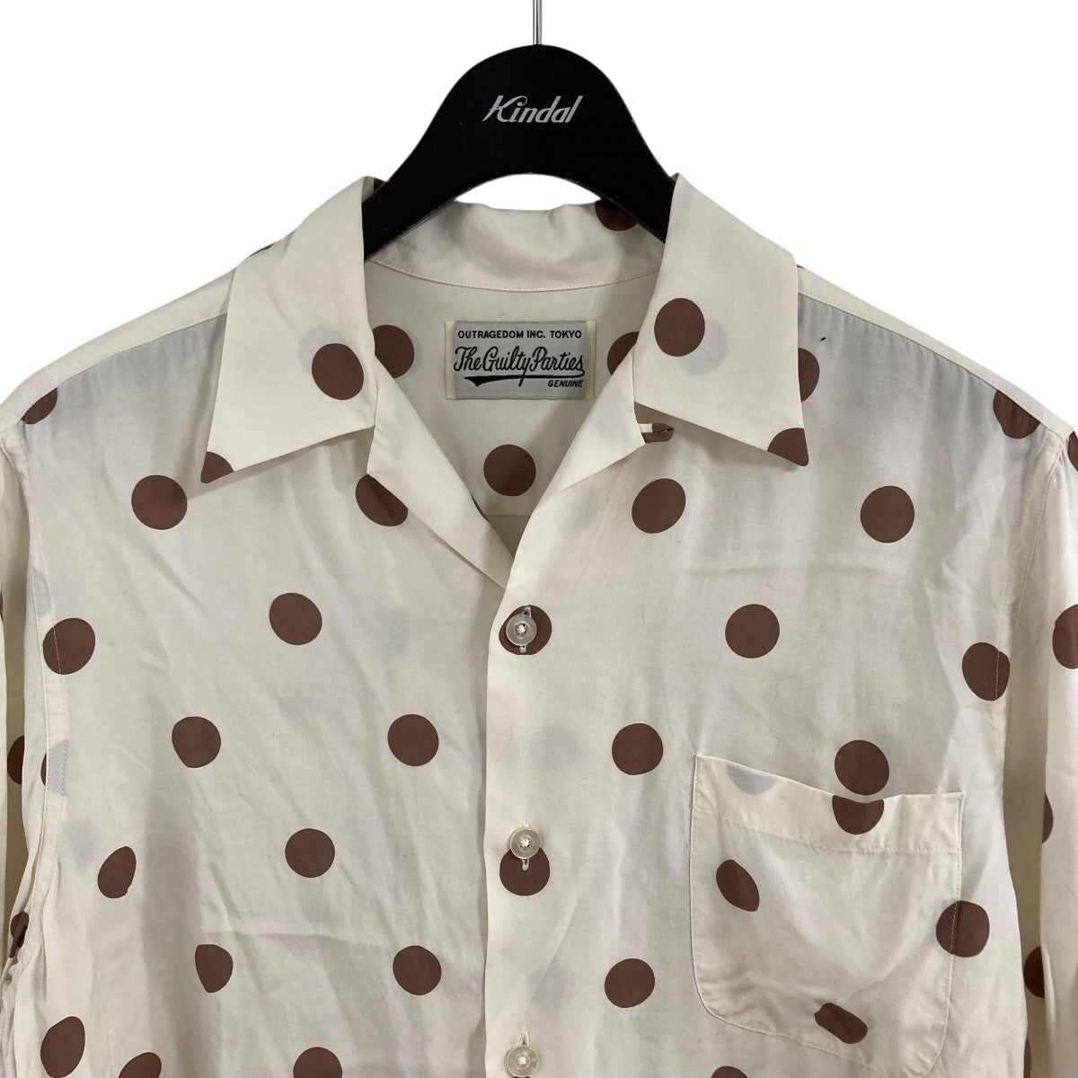 WACKO MARIA 半袖ドットシャツ 古着・中古-2枚目のアイテム画像