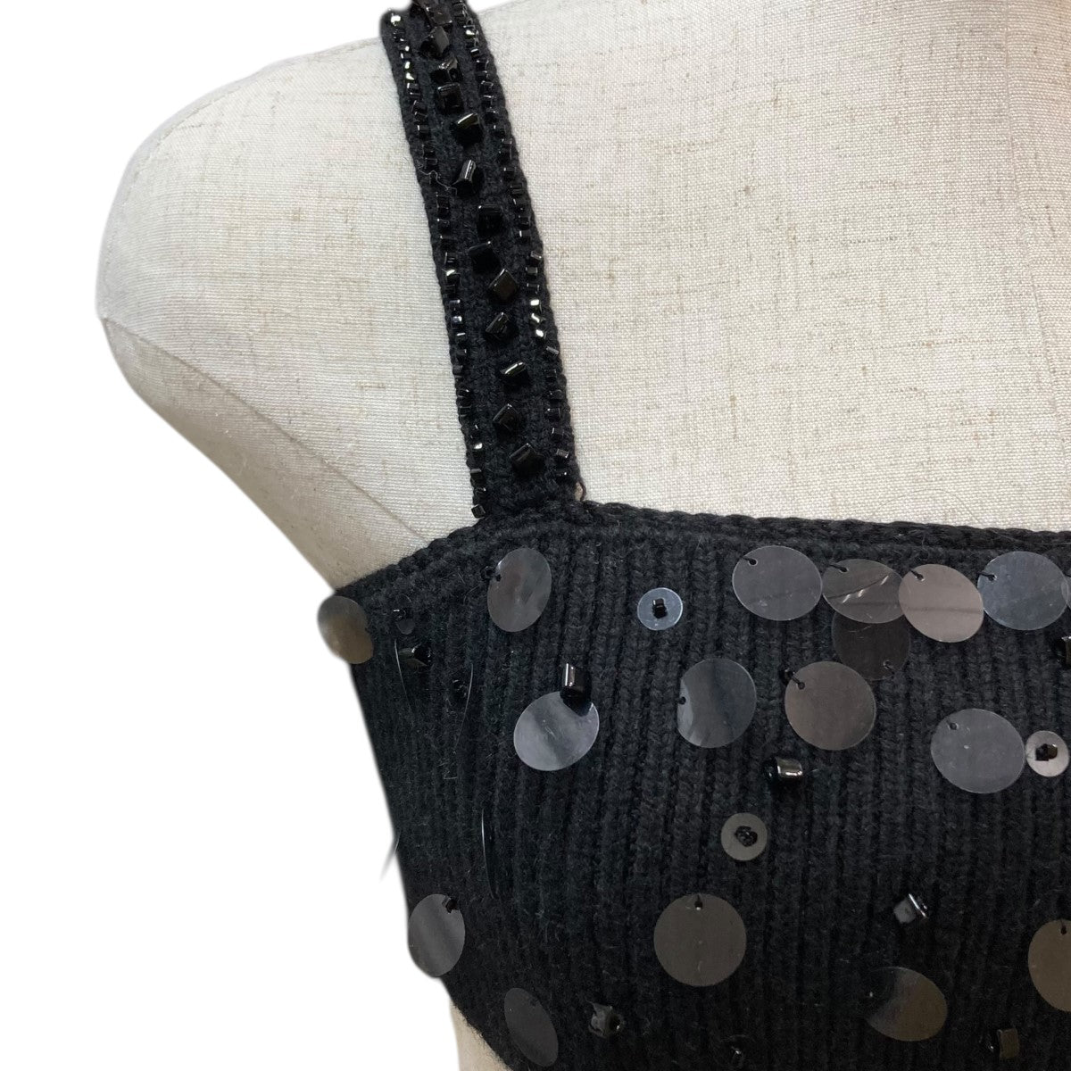 FETICO 23AW｢SPANGLE ANGOLA WOOL KNIT BRA｣スパンコールニットブラFTC234-0701 古着・中古-2枚目のアイテム画像