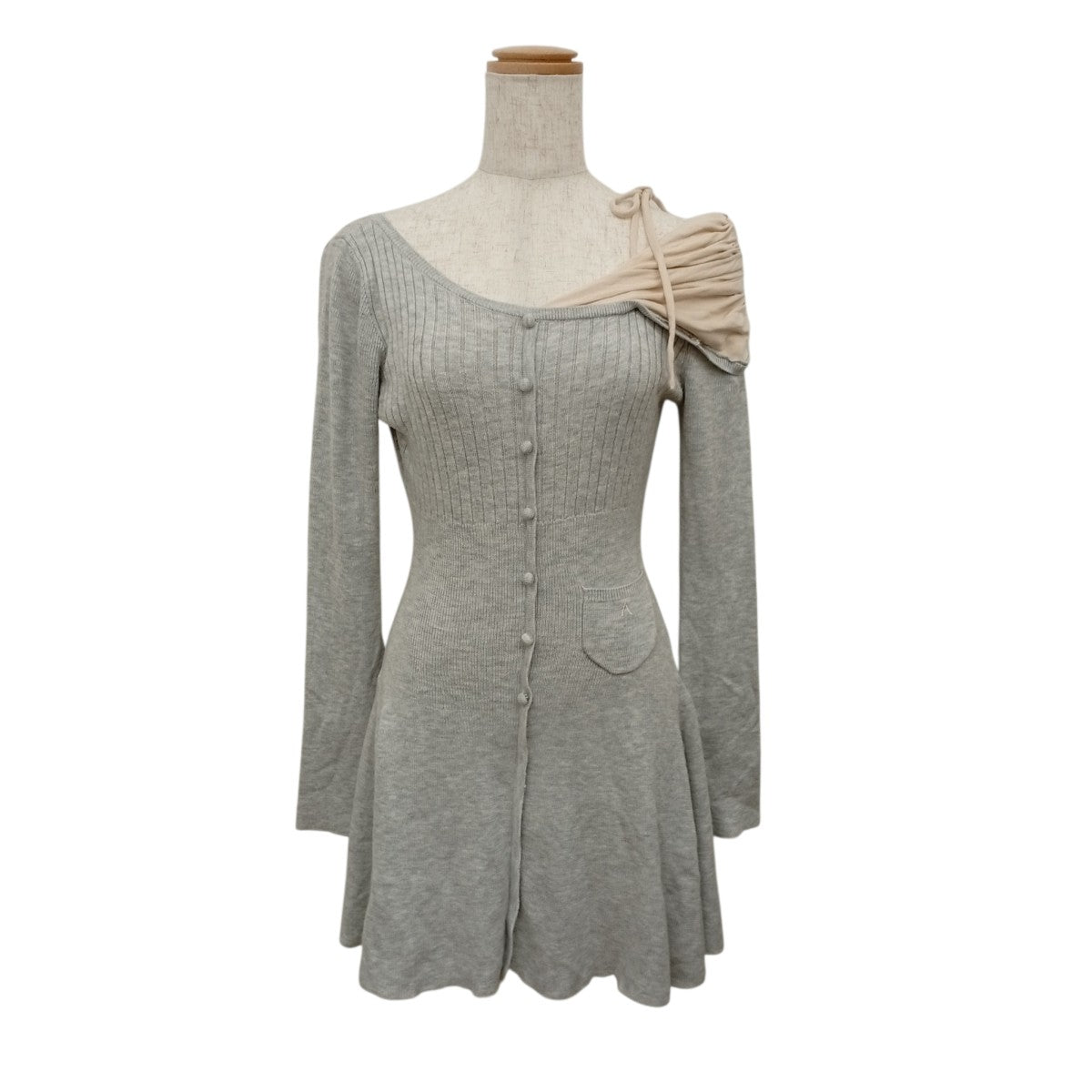 Helen knit flare mini dressニットワンピースAM1125