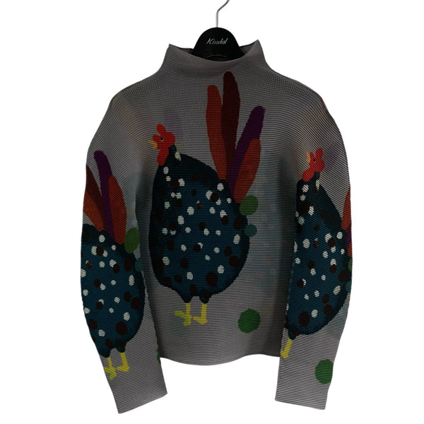 me ISSEY MIYAKE(ミーイッセイミヤケ) 総柄プリーツブラウス MI53FJ971