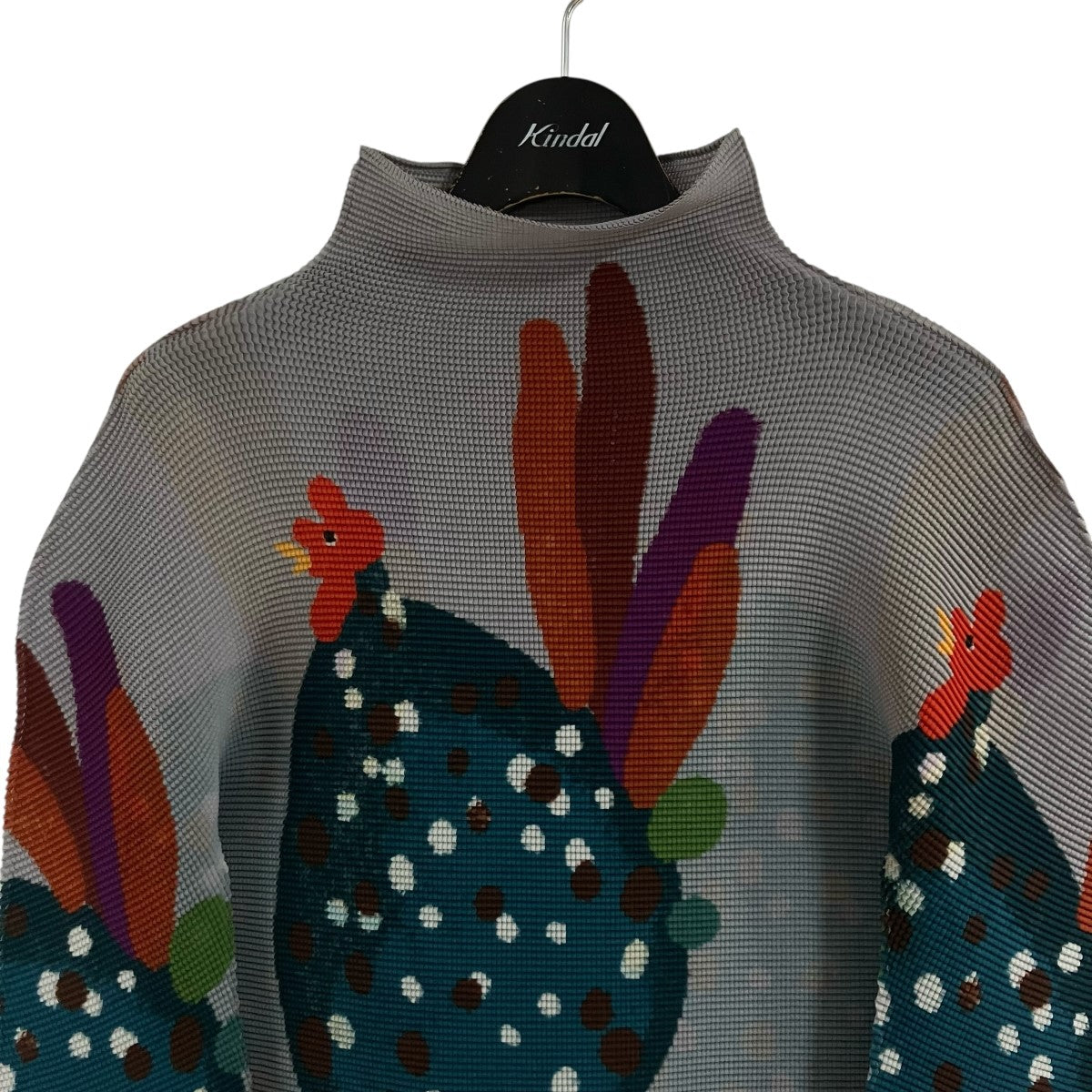 me ISSEY MIYAKE 総柄プリーツブラウス 古着・中古-2枚目のアイテム画像