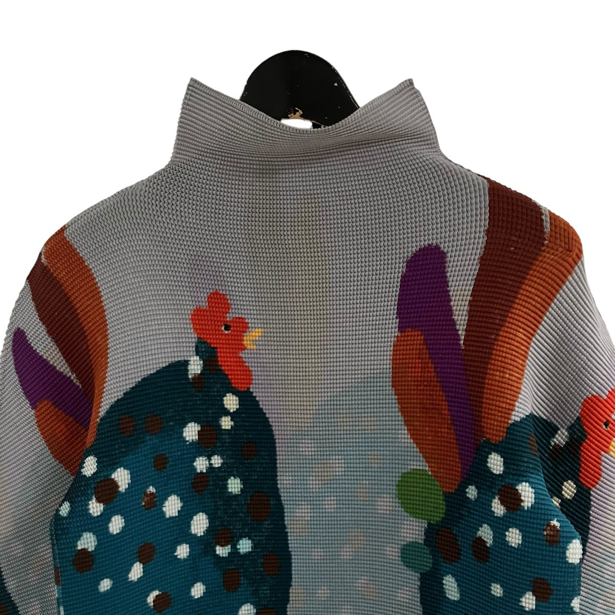 me ISSEY MIYAKE 総柄プリーツブラウス 古着・中古-4枚目のアイテム画像