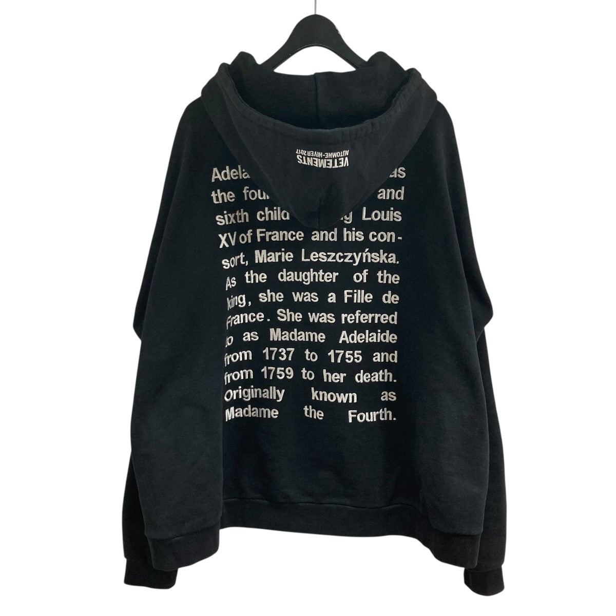 VETEMENTS(ヴェトモン) レタリングエンブロイダリープルオーバー