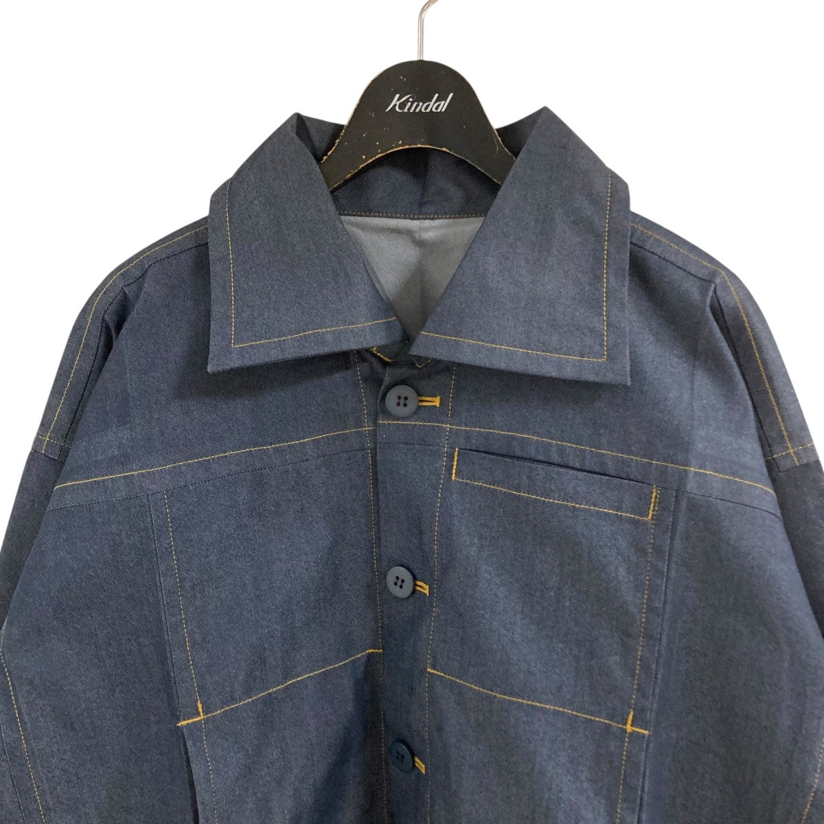 me ISSEY MIYAKE フラットデニムジャケット 古着・中古-2枚目のアイテム画像