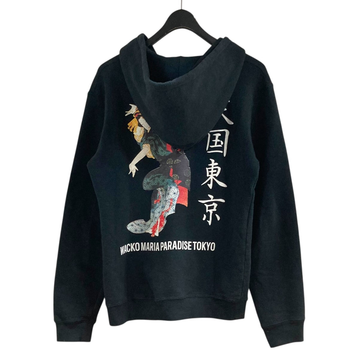 ワコマリアTupac プリント ブラックパーカー パーカー メンズ 長袖 フーディー HOODIE 2PAC TUPAC ブラック