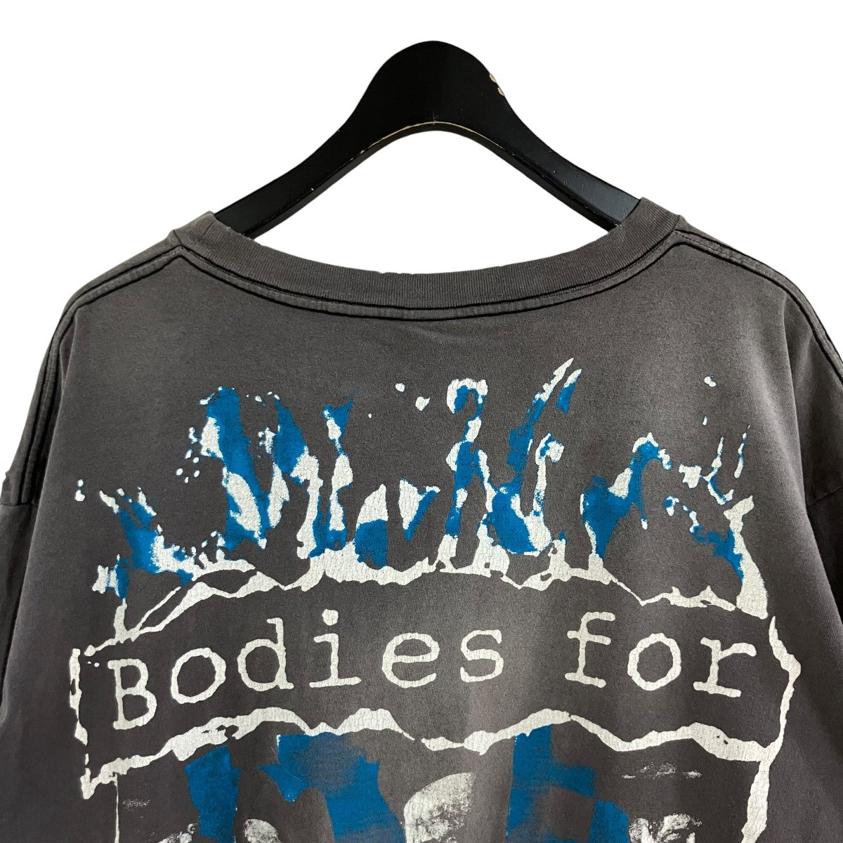 キリストプリントダメージ加工半袖Tシャツ