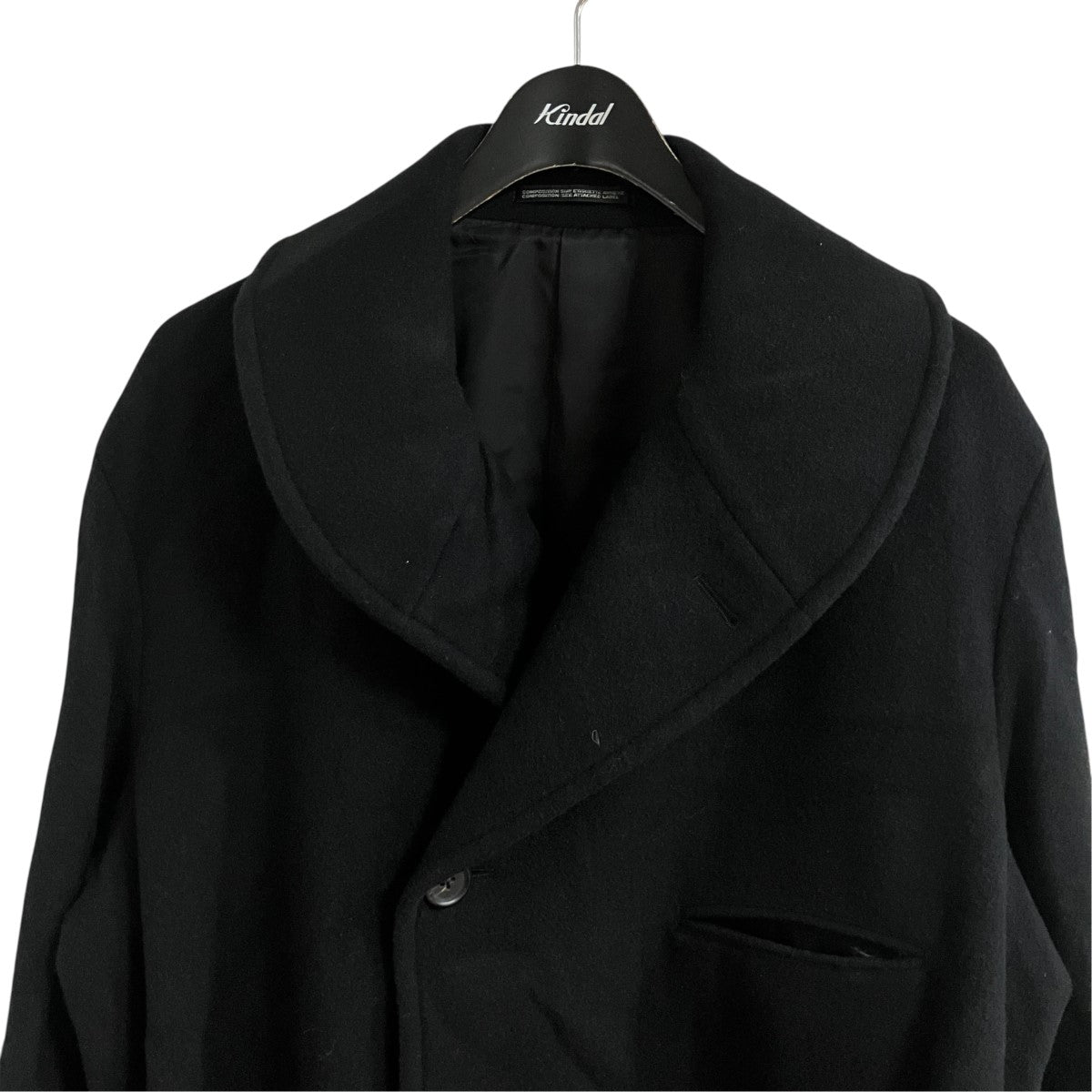 Yohji Yamamoto pour homme ダブルブレストショールカラーウールコート 古着・中古-2枚目のアイテム画像