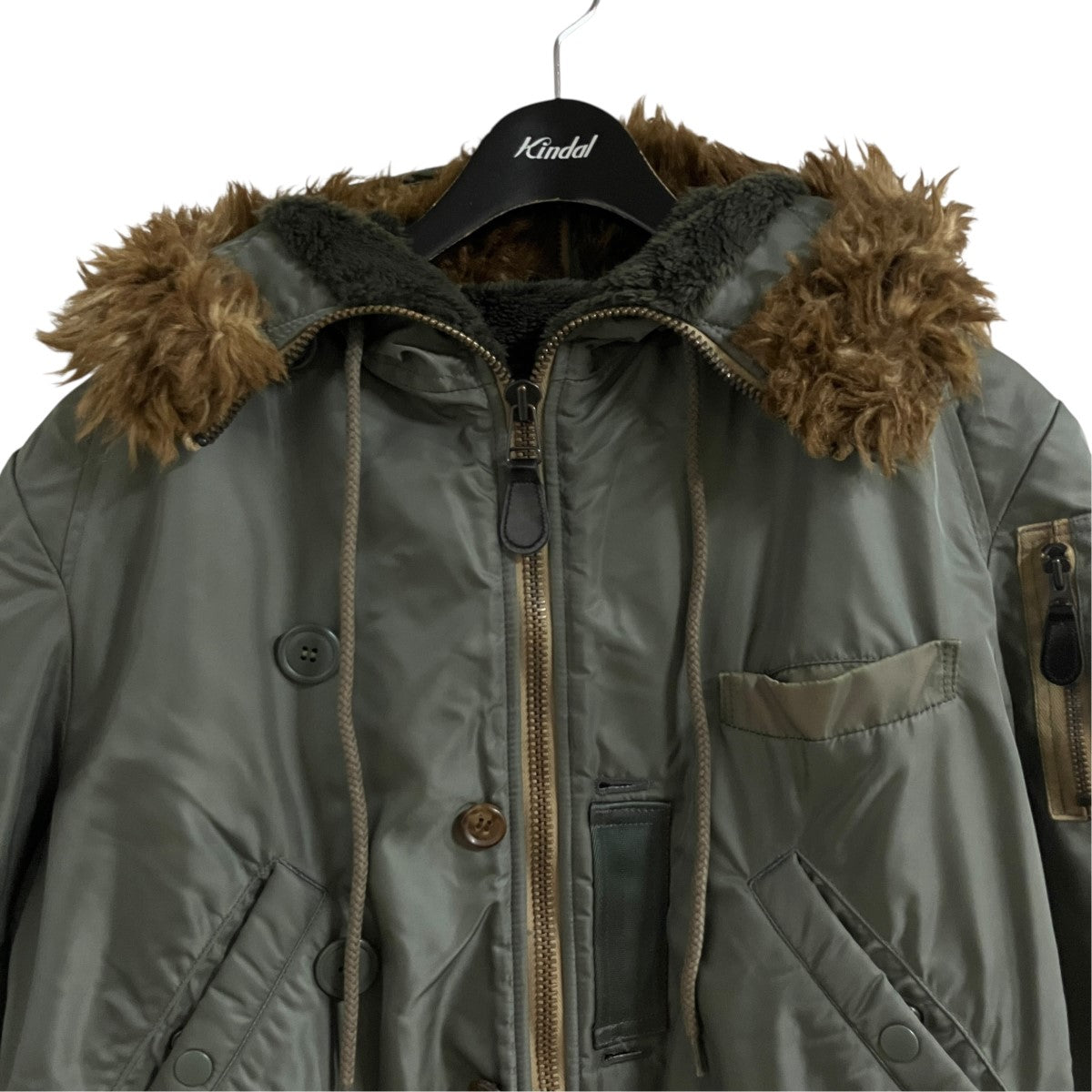 CDG JUNYA WATANABE MAN Ｎ3Ｂミリタリーフーデッドコート 古着・中古-2枚目のアイテム画像