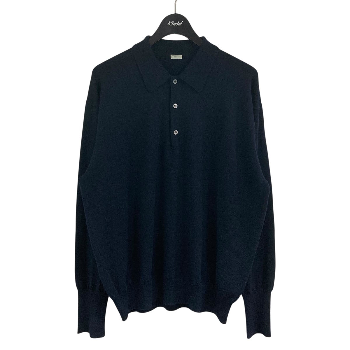 A．PRESSE(アプレッセ) L／Sニットポロシャツ 22AAP-03-03H ネイビー