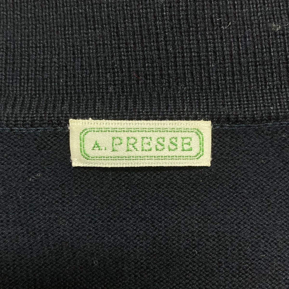 A．PRESSE(アプレッセ) L／Sニットポロシャツ 22AAP-03-03H ネイビー