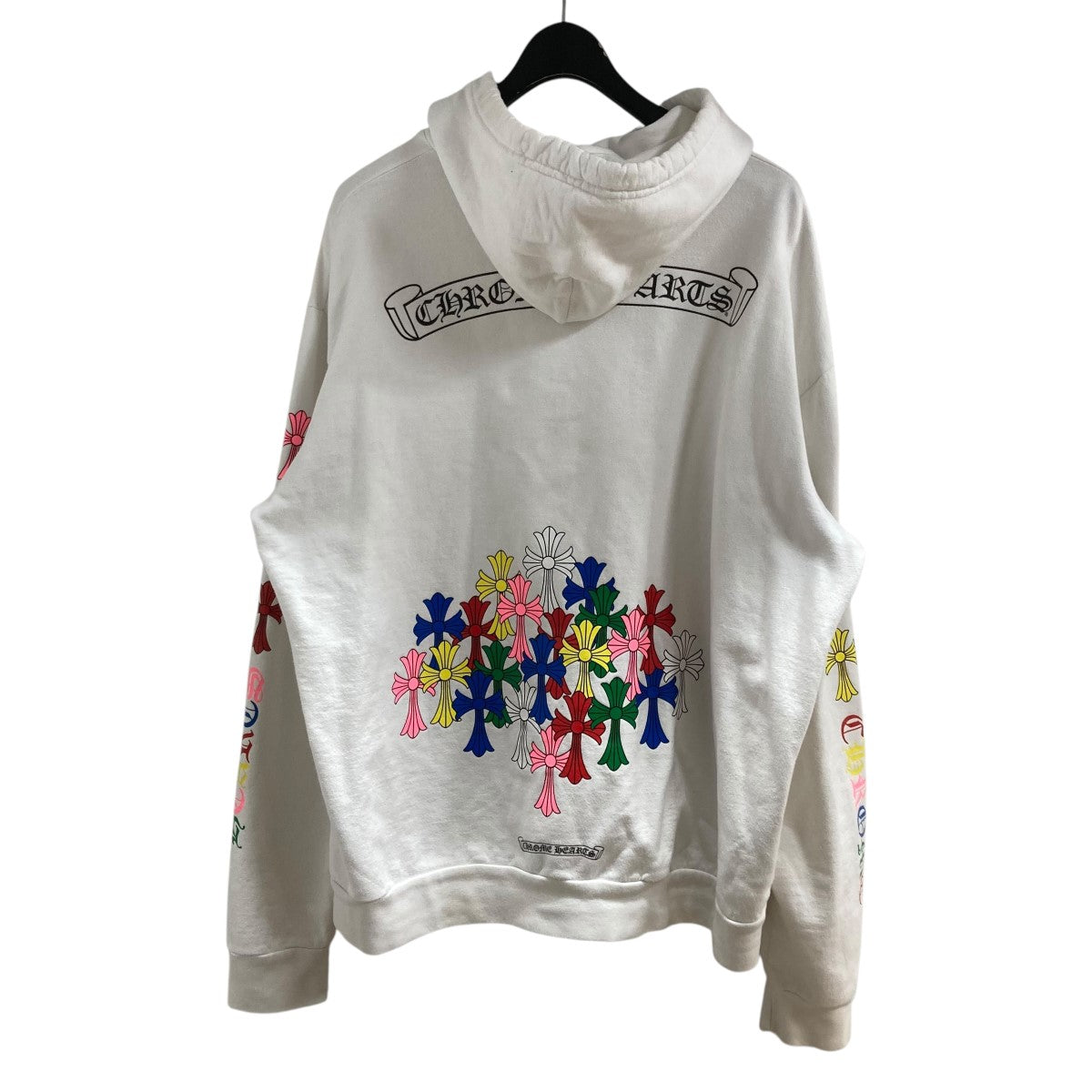 クロムハーツマルチカラーセメタリークロスプリントプルオーバーパーカーフーディー CHROME HEARTS クロムハーツ マルチカラー クロス プルオーバー