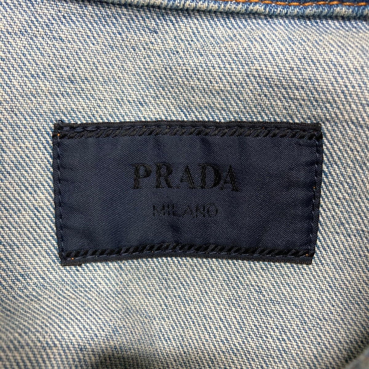 PRADA トライアングルロゴデニムトラッカージャケット デニム ブルゾンジャケット 古着・中古-7枚目のアイテム画像