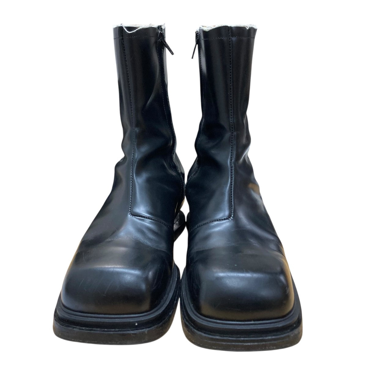 EGONLAB(エゴンラボ) メタルヒールスクエアトゥサイドジップブーツ