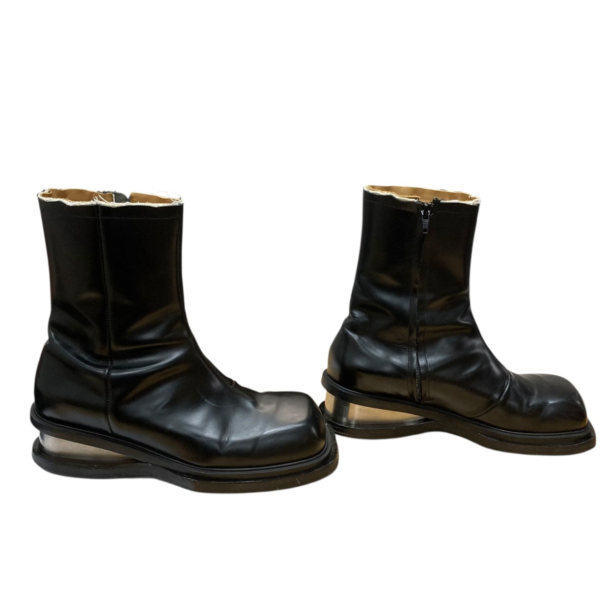 EGONLAB(エゴンラボ) メタルヒールスクエアトゥサイドジップブーツ