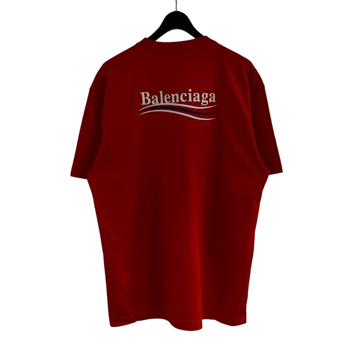 BALENCIAGA(バレンシアガ) ロゴ刺繍Tシャツ 641655 レッド サイズ S