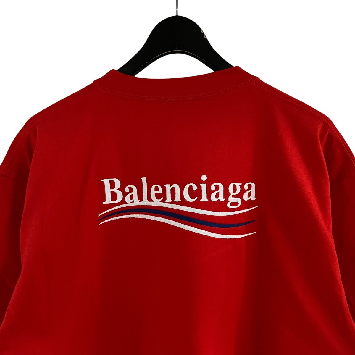 BALENCIAGA(バレンシアガ) ロゴ刺繍Tシャツ 641655 レッド サイズ S
