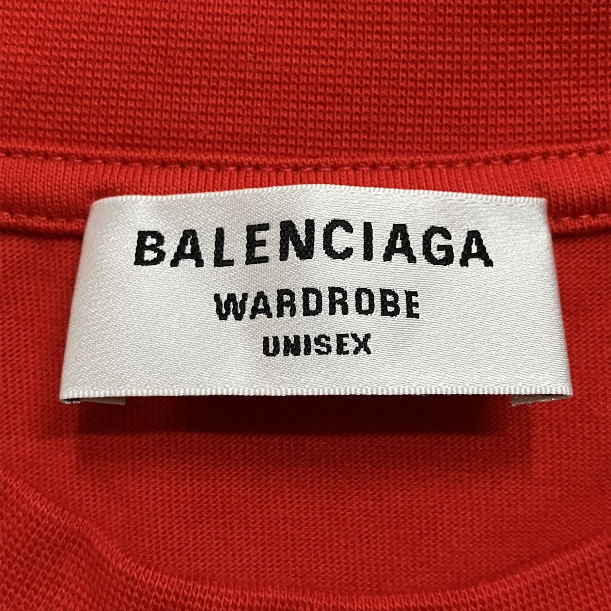 BALENCIAGA(バレンシアガ) ロゴ刺繍Tシャツ 641655 レッド サイズ S