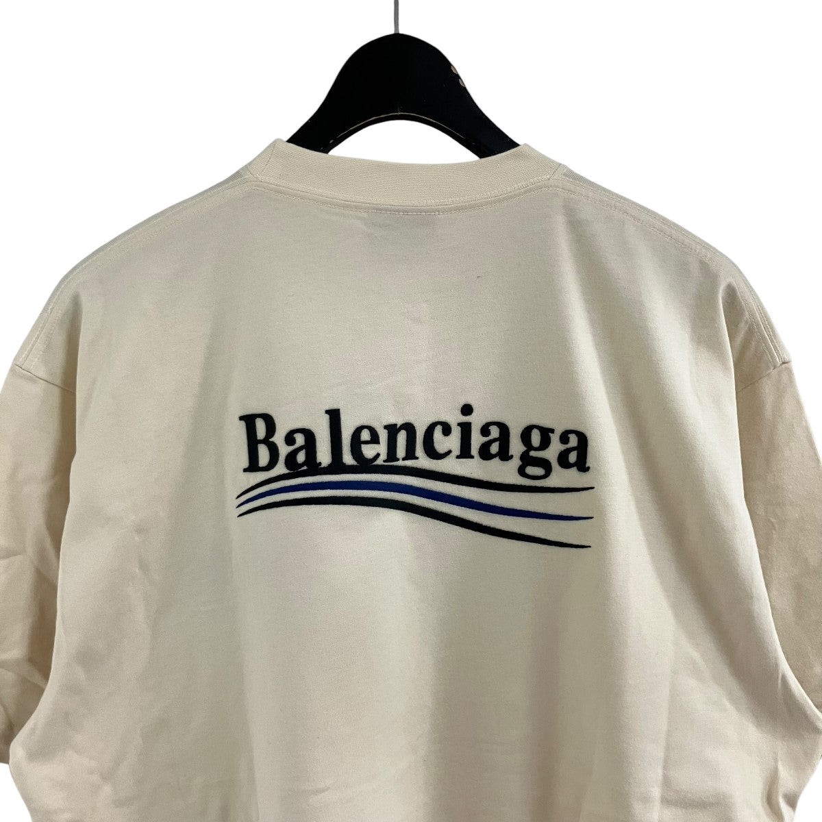 BALENCIAGA(バレンシアガ) ロゴ刺繍Tシャツ 641675 ベージュ サイズ