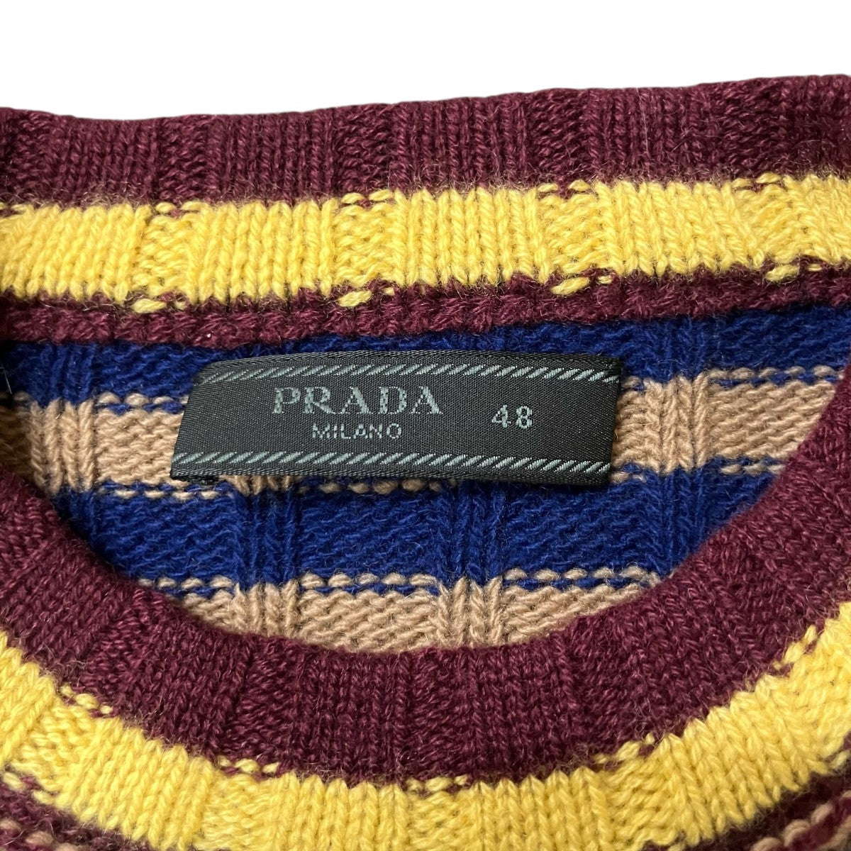 PRADA ボーダーニット 古着・中古-5枚目のアイテム画像