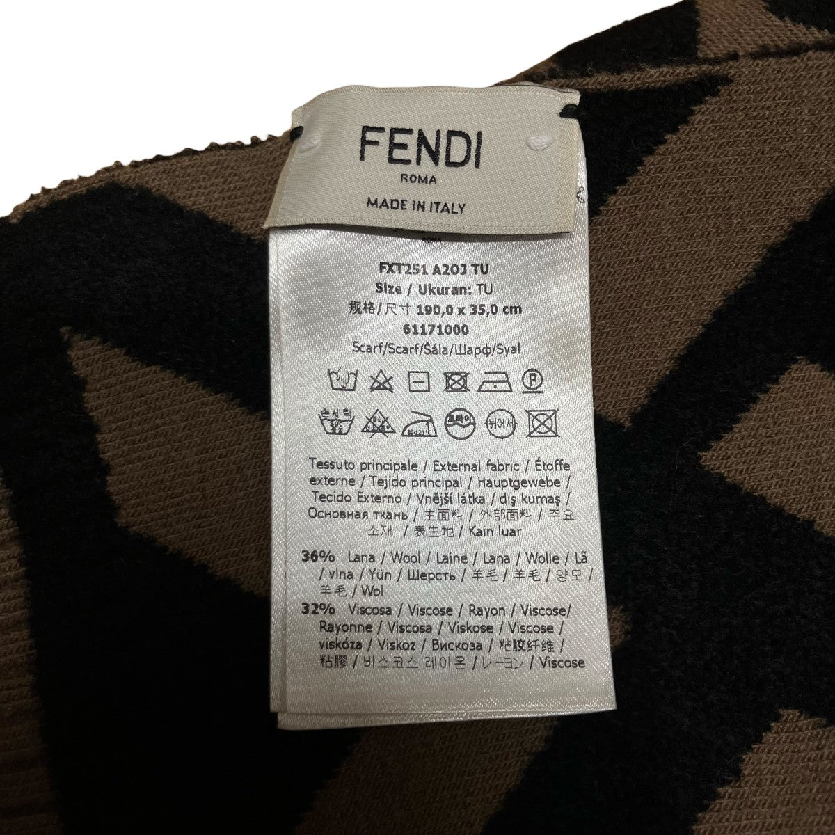 FENDI ズッカ柄マフラー 古着・中古-4枚目のアイテム画像