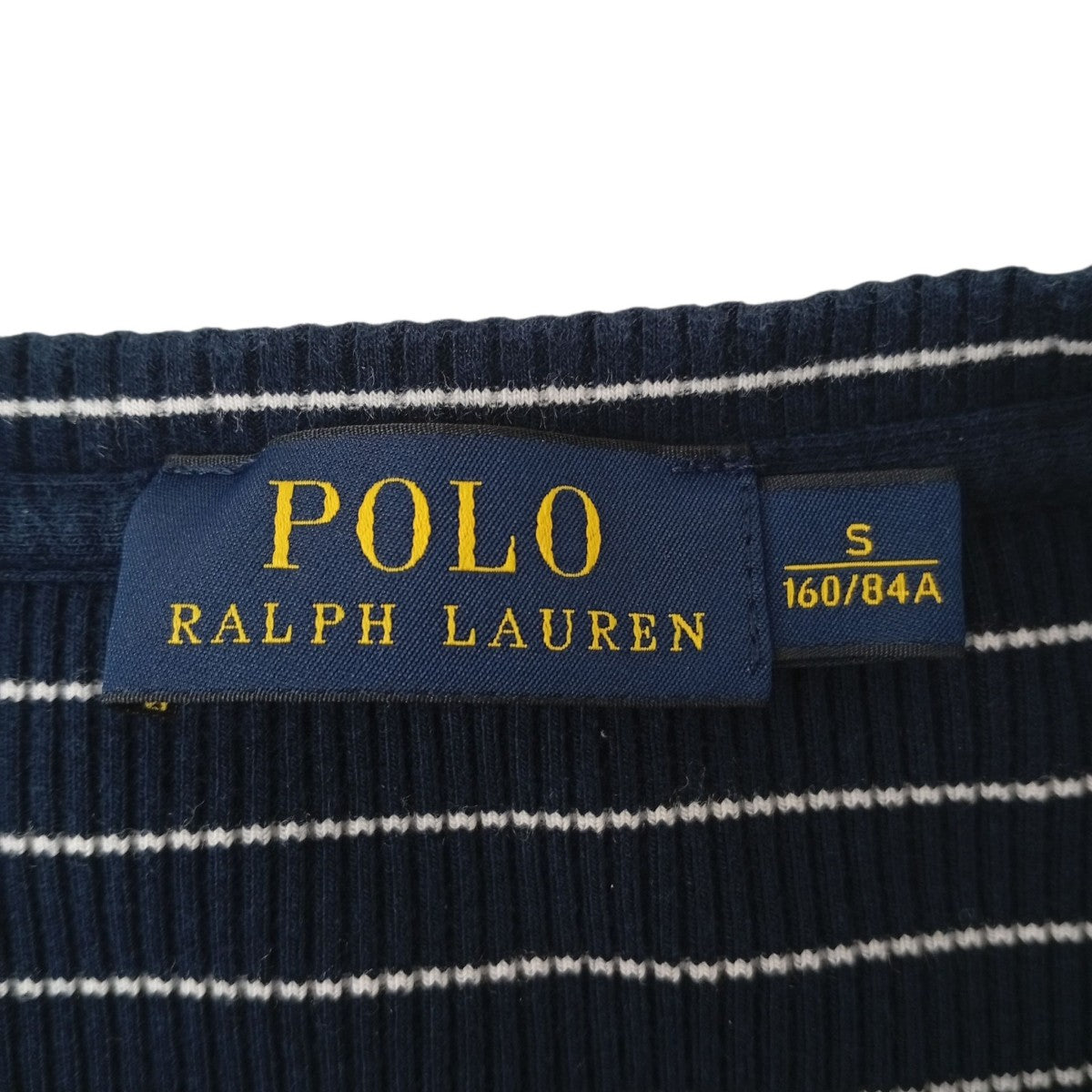 POLO RALPH LAUREN ボーダー半袖ニットブラウス 古着・中古-3枚目のアイテム画像