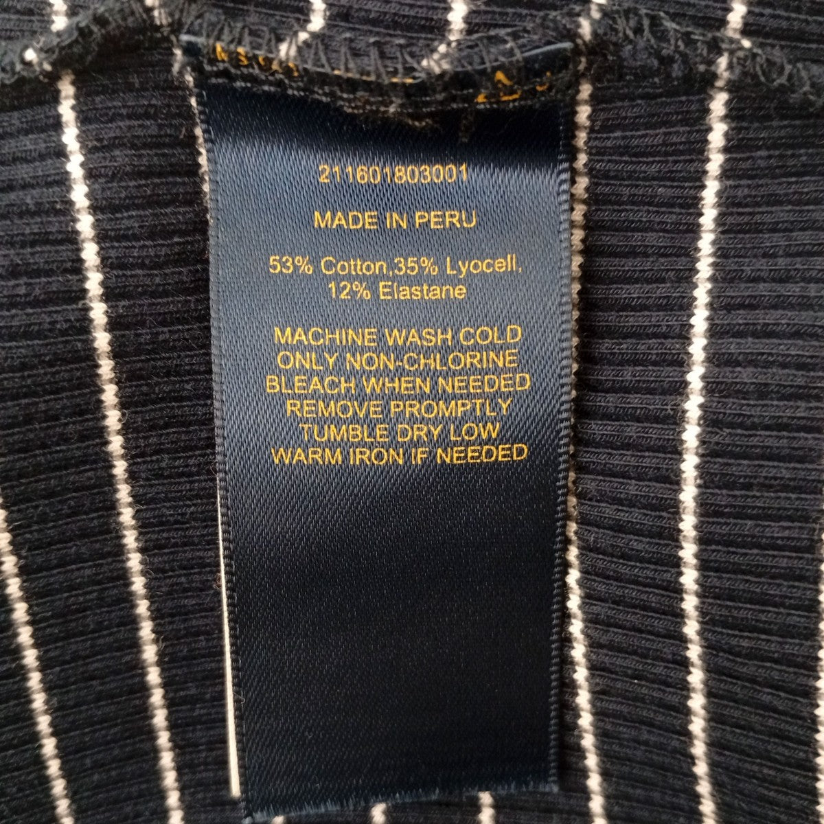 POLO RALPH LAUREN ボーダー半袖ニットブラウス 古着・中古-4枚目のアイテム画像