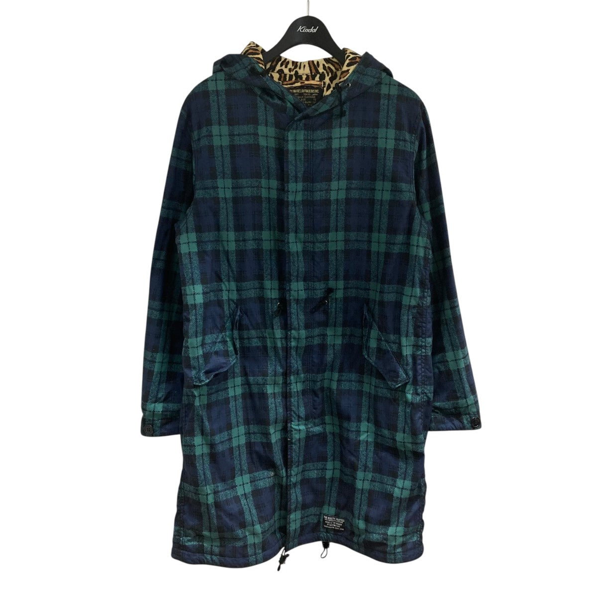WACKO MARIA 裏地レオパードチェックコート 古着・中古-1枚目のアイテム画像